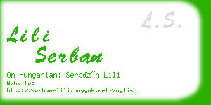 lili serban business card